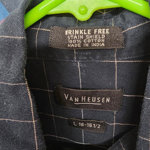 Andhurst Plaid Long Sleeve Button Down Shirt 4 Pieces Sets Black Men's Size L/XL - Picture 6 of 7